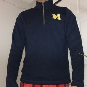 MICHIGAN DARK BLUE 1/4 ZIP UP😍